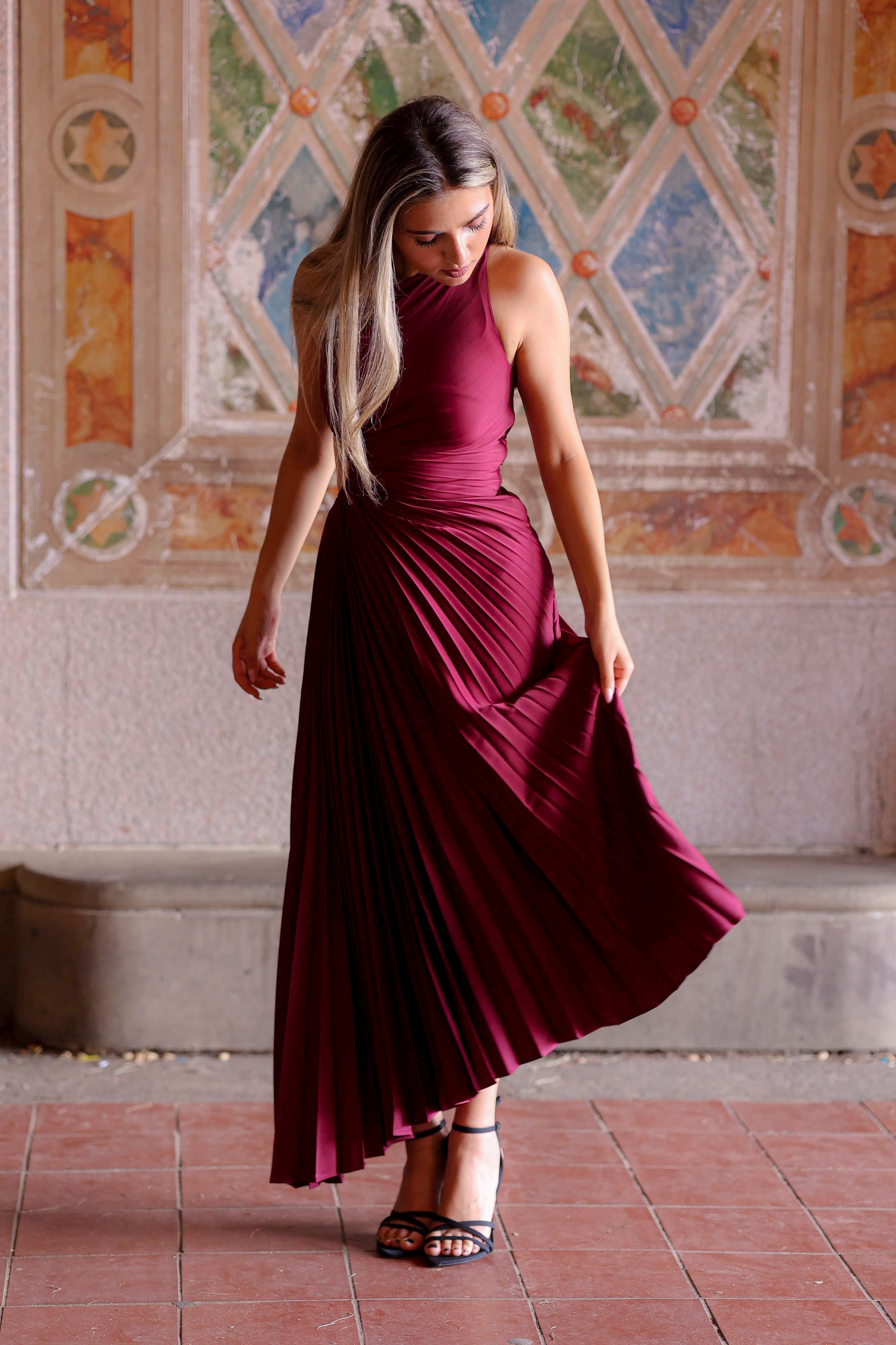 Amour Dress Burgundy