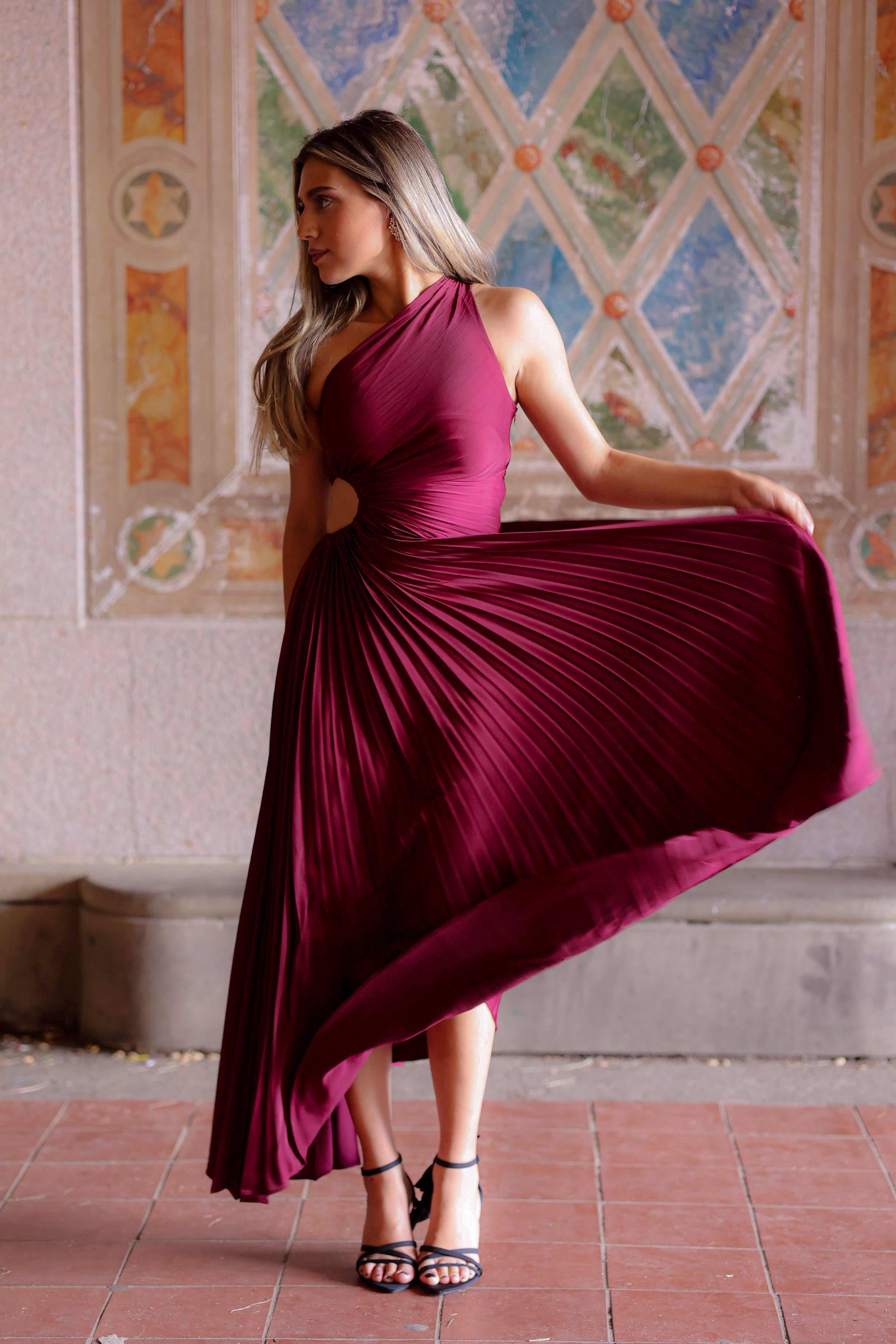 Amour Dress Burgundy