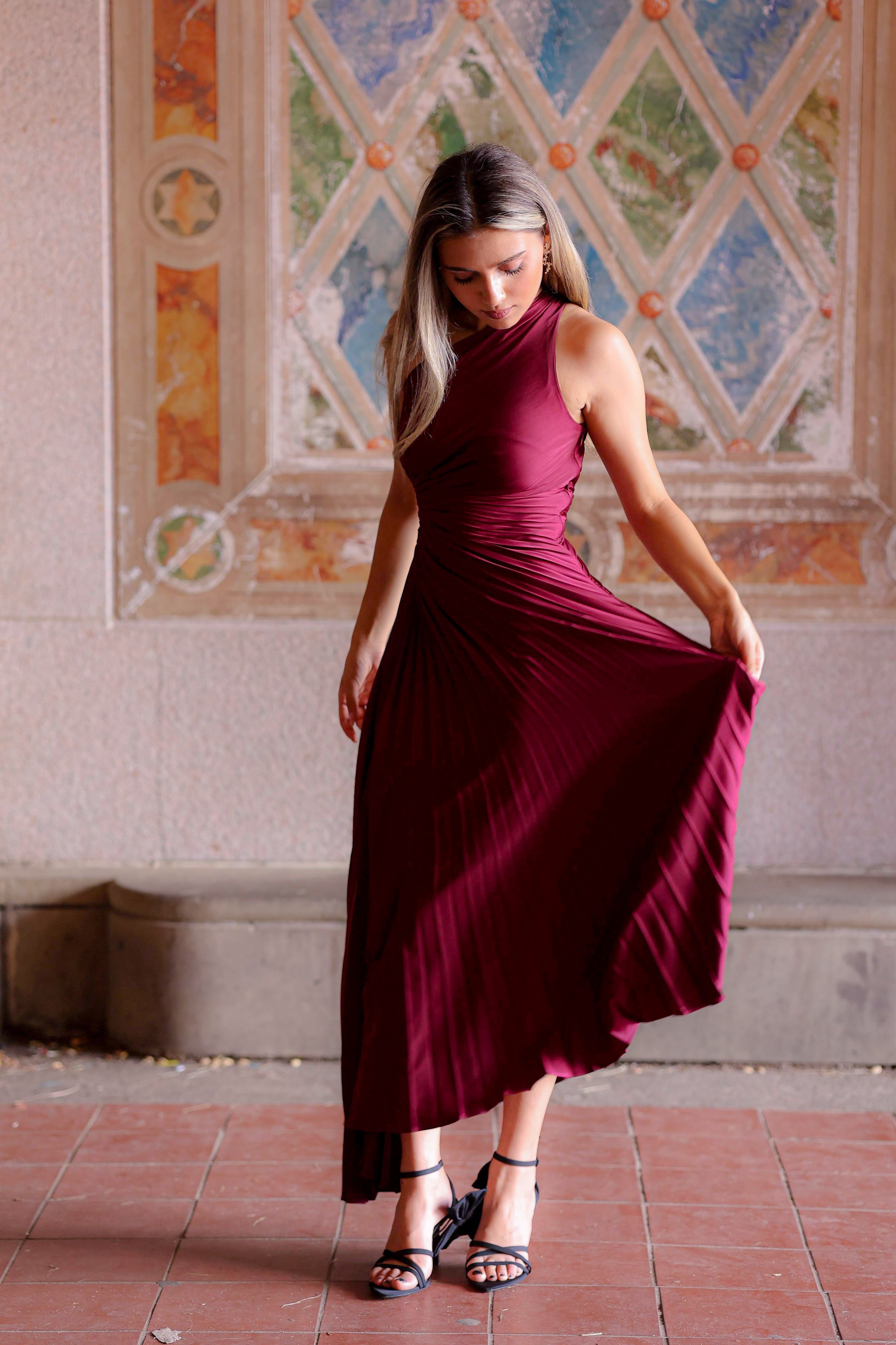 Amour Dress Burgundy