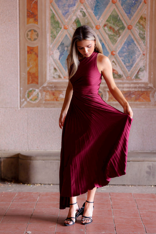 Amour Dress Burgundy