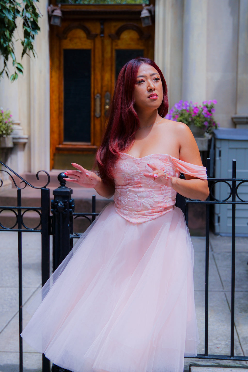 Isabelle Midi Skirt Blush Pink